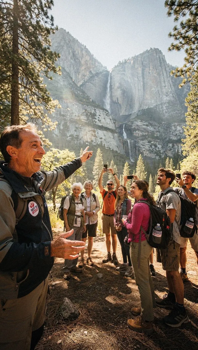 Съемка с дрона показывает протяженность троп и разнообразие природных зон в парке.